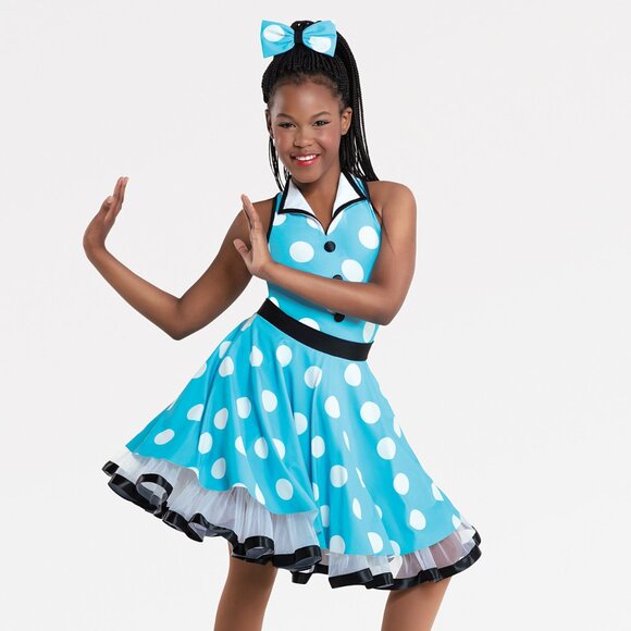 Polka Dot Girls Costume Dress - Picture 1 of 6
